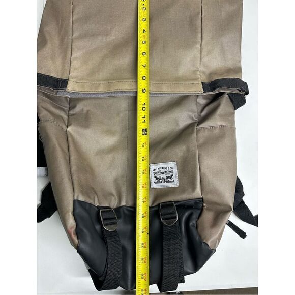 Levi's Men's Valencia Roll Top Backpack Men's Roll Top Backpack Tan Black *Notes - Picture 3 of 16